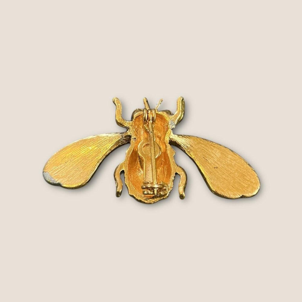Vintage Colorful Bee Brooch Enamel Pin Insect Jewelry - Picture 6 of 6